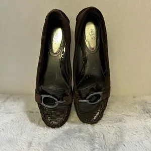 Alfani Dark Brown Suede Loafers with Buckle Detail thumbnail 2
