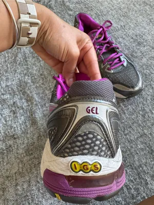 ASICS Women's Gray and Magenta Athletic Running Shoes thumbnail 6