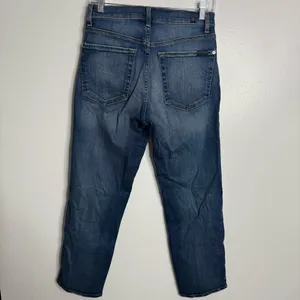 7 For All Mankind High Waist Cropped Straight Jeans Authentic Light Size 27‎ thumbnail 5