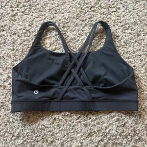 Lululemon Energy Bra in Black Medium Support, B–D Cups Size Women’s 12 - Large thumbnail 2