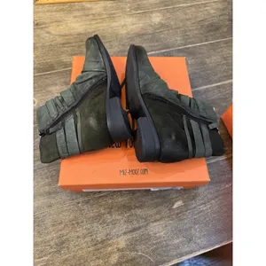 Miz Mooz Scarborough Leather Ankle Boots Size 38 US 7.5 Wide Green Moto Boho thumbnail 6