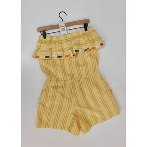 NWT!! KOPAL Rinku Romper Embroidered Ruffle Off‎ Shoulder Vacation Boho Small thumbnail 9