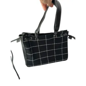 Guerlain Paris black and white block tote handbag 10x13 thumbnail 7