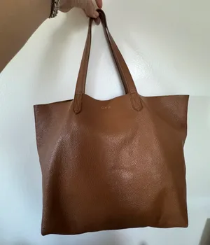 Cuyana large bag tote camel color thumbnail 2