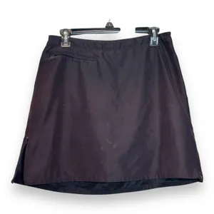 Women's Patagonia Duway Skort Golf Skirt Size 10 Black‎ Side Zip and Zip Pocket thumbnail 1