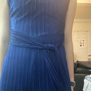 Anthropologie Maeve Blue Sonata pleated jumpsuit thumbnail 3