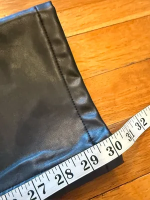 ABERCROMBIE AND FITCH Curve Love Ultra High Rise 90s‎ Straight Leather Pant 28 thumbnail 7