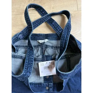 NWT American Eagle Denim Button Front Camisole Tank Festival Summer Babydoll - S thumbnail 4