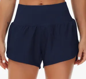 THE GYM PEOPLE High Waisted Running Shorts Navy Blue Size M New With Tag thumbnail 1