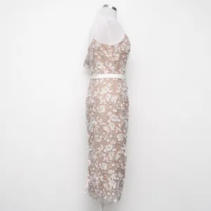 Dress The Population | Emma Embroidered Body-Con‎ Midi Dress thumbnail 5