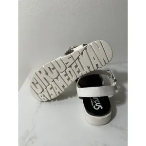 Circus by Sam Edelman Sandals Womens 9 White Cross Strap Platform Lug Sole thumbnail 8
