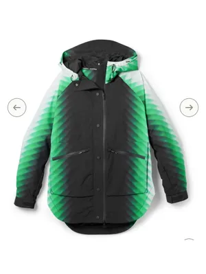 FP Movement Singin' in the Rain Printed Ski Snowboard Jacket in Alien Combo XS thumbnail 3