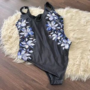 NWT MODLILY®Tummy Control Floral Print Black One Piece Swimwear Swimsuit L thumbnail 7