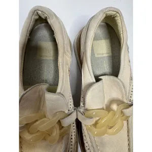 Dolce Vita Platform Loafers Womens 7 Cream Good Chain Espadrille Wedge Slip On thumbnail 3