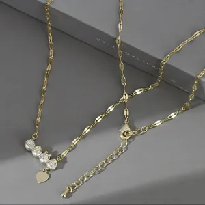 Love Heart Necklace Gold thumbnail 5