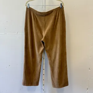 L.L. Bean Petite Brown Tan Corduroy Straight Leg Elastic Waist Pants Women's Lg‎ thumbnail 2