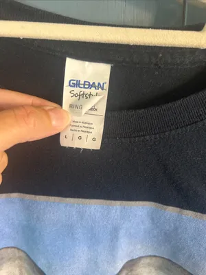 Vintage Gildan Black Brit Floyd Graphic Tee with Blue and Tan Artwork | Large thumbnail 3