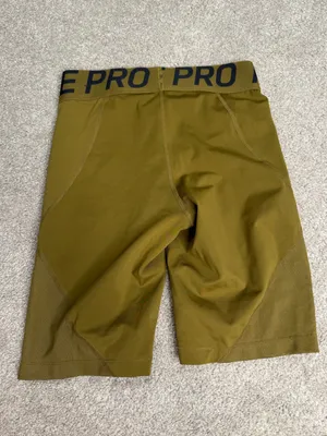 Nike Pro Olive Green Dri-FIT Compression Training Shorts AR6709-368 Womens M thumbnail 4