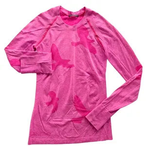 Oiselle Flyte Long Sleeve Size XS Saturday Neon Pink Run Gym Tech Shirt thumbnail 2