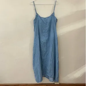 ap Cami Midi Dress in Tencel Denim Style V-Neck Dress Size: Large thumbnail 3