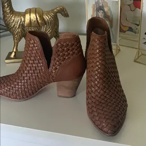Frye Brown Woven Ankle Boots thumbnail 2