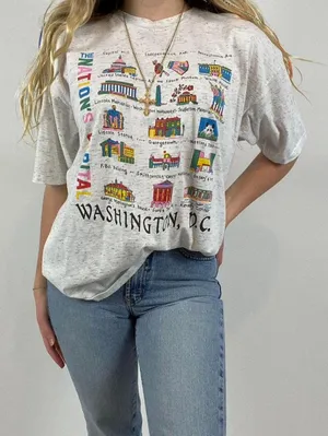 Vintage Washington DC Graphic T-Shirt thumbnail 1