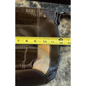 Patchwork Purse Brown Genuine Leather Shoulder Bag Hippie Western Boho Vintage thumbnail 9
