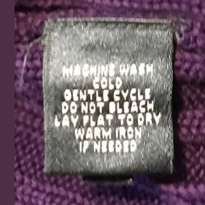 Lauren Ralph Lauren Knit Sweater Purple 100% Cotton V Neck Sz M Heritage Classic thumbnail 7