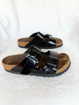 Birkenstock Arizona Birko-Flor Black Patent Sandals Women’s US 5 Regular thumbnail 9