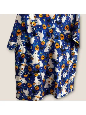 Peaches Uniform Women's Scrub Top Size XL Halloween V-Neck thumbnail 3