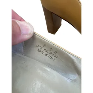 Nina Coach Malorie womens Vintage Tan Leather Square heels pumps size 8AA KU8092 thumbnail 10