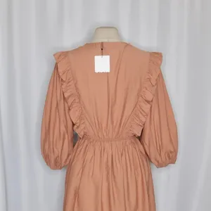 NWT!! ZARA Marsala Guipure Lace Ruffled Mini Dress Blogger Favorite Medium thumbnail 9