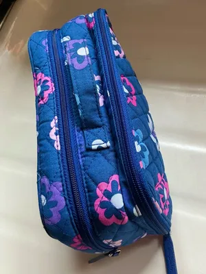 VERA BRADLEY Quilted Floral Double-Zip Cosmetic Case 💄🪮 thumbnail 2