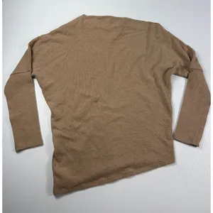 ASTR the Label Knit Pullover Top Casual Long Sleeve‎ Brown Asymmetric Hem M thumbnail 1