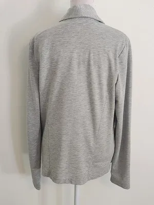 Lemon Tart Heather Gray Open Front Knit Cardigan Size Large thumbnail 4