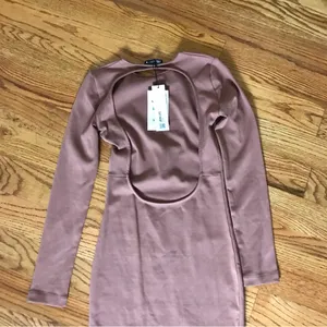 Zara Brown Open Back Dress NWT thumbnail 6