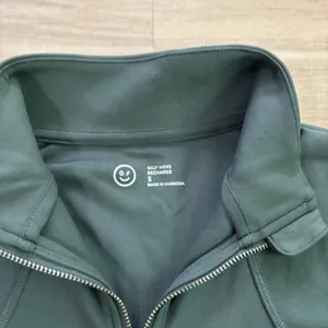 NWT Gilly Hicks Hollister Cropped Workout Athletic Full Zip Jacket Green Small thumbnail 2