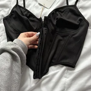 NWT Womens Size Small Black Sexy Bra Bustier Cropped Corset Vampire Coquette Y2K thumbnail 6
