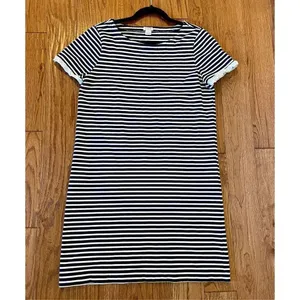 J. Crew striped ruffle sleeve shirt sleeve dress medium thumbnail 7