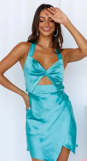 Hello Molly Aqua Dress thumbnail 4