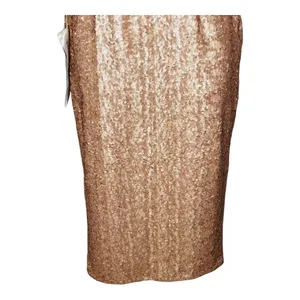 Dress‎ The Population One Shoulder Sequin Midi Dress Womens XS Rose Gold Glam thumbnail 5