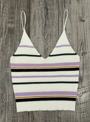 LA Hearts Striped Crop Top thumbnail 1
