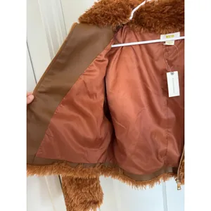 NWT Anthropologie Maeve teddy faux fur jacket size medium thumbnail 10