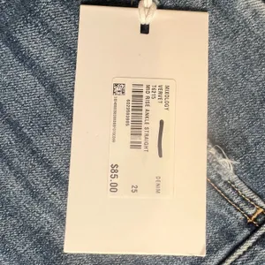 Vervet Melissa mid rise jeans raw hem size 25 straight leg Mixology thumbnail 10