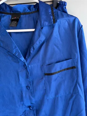 Secret Treasures Blue Satin Style Two-Piece Pajama Set Medium thumbnail 6