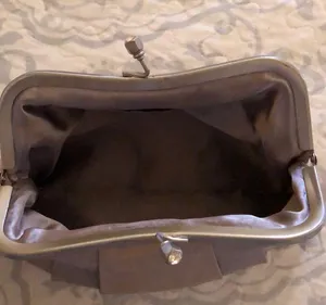 Cream and Silver Clutch thumbnail 3