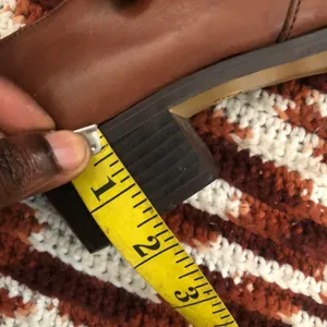 VTG Brown Leather woven Fisherman Pilgrim Sandals Maryjane loafers flats shoes #peasant #cottagecore #western #boho, #indie vintage Size 9 thumbnail 7