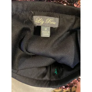 Lila Rose sequin rose and black mini skirt size medium thumbnail 4
