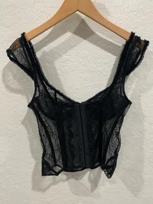 Black Lace Corset Top Size XS thumbnail 4