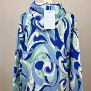 Hill House Allie Zip Up Sweatshirt Hoodie Kaleidoscopic Beach Blue Fleece S NWT thumbnail 10